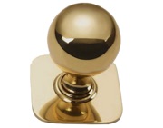 Croft Architectural Ball Centre Door Knob With Square Rose, Various Finishes Available* - 6406